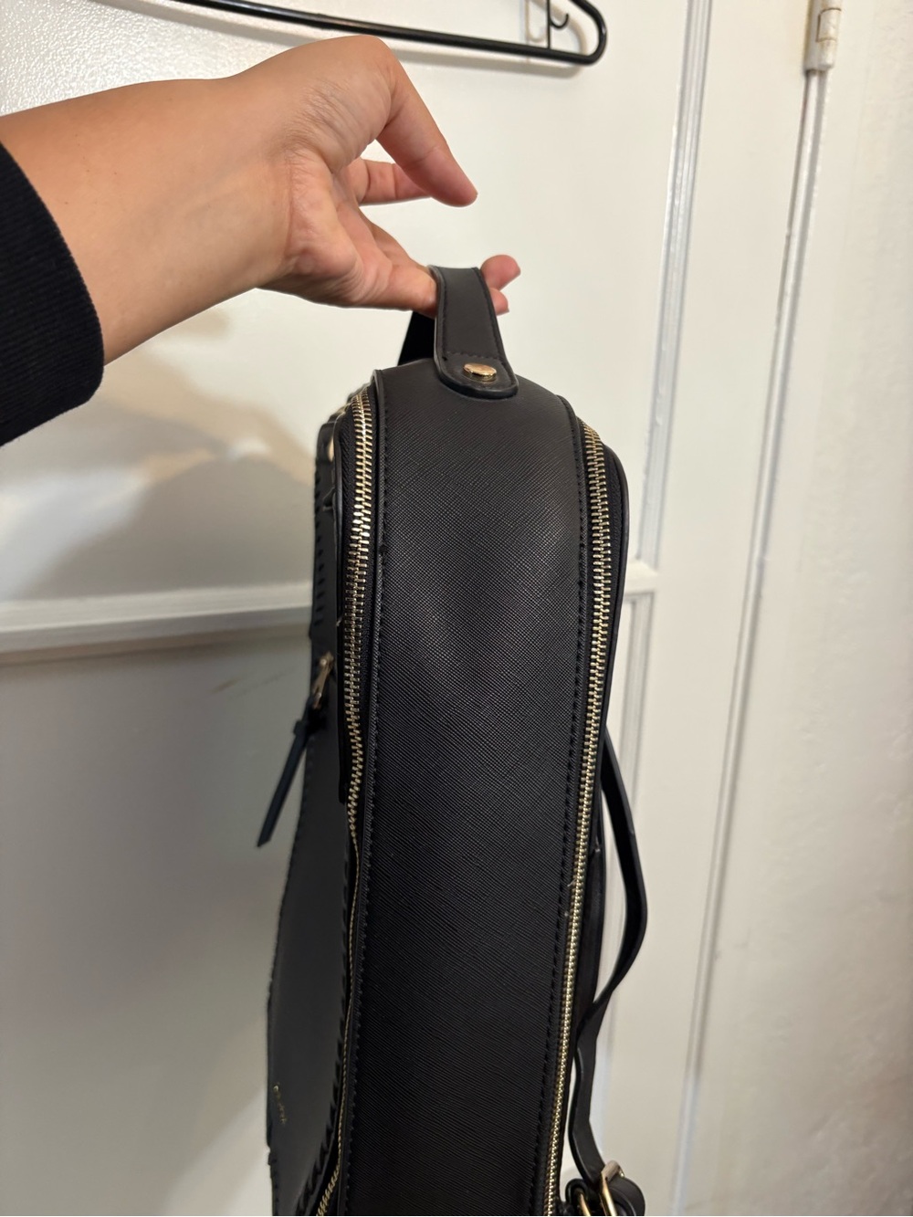 CALPAK Kaya Faux Leather Laptop Backpack Black - Picture 8 of 9